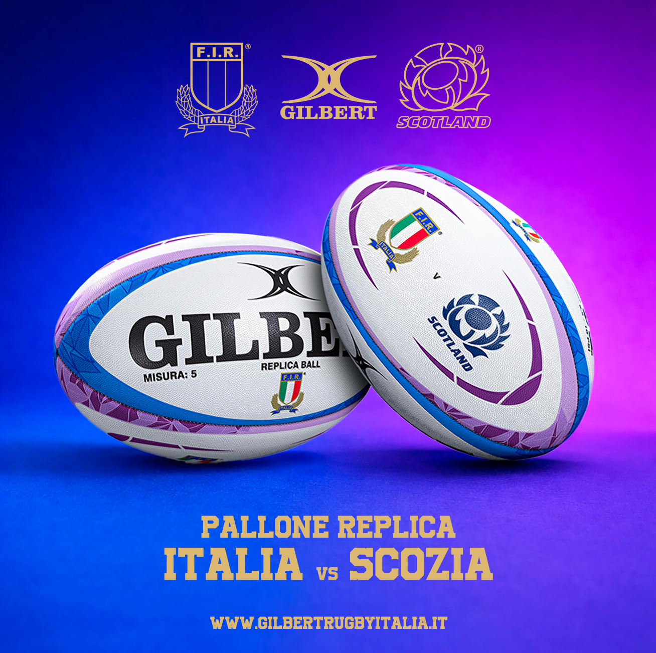 Pallone Gilbert Italia vs Scozia