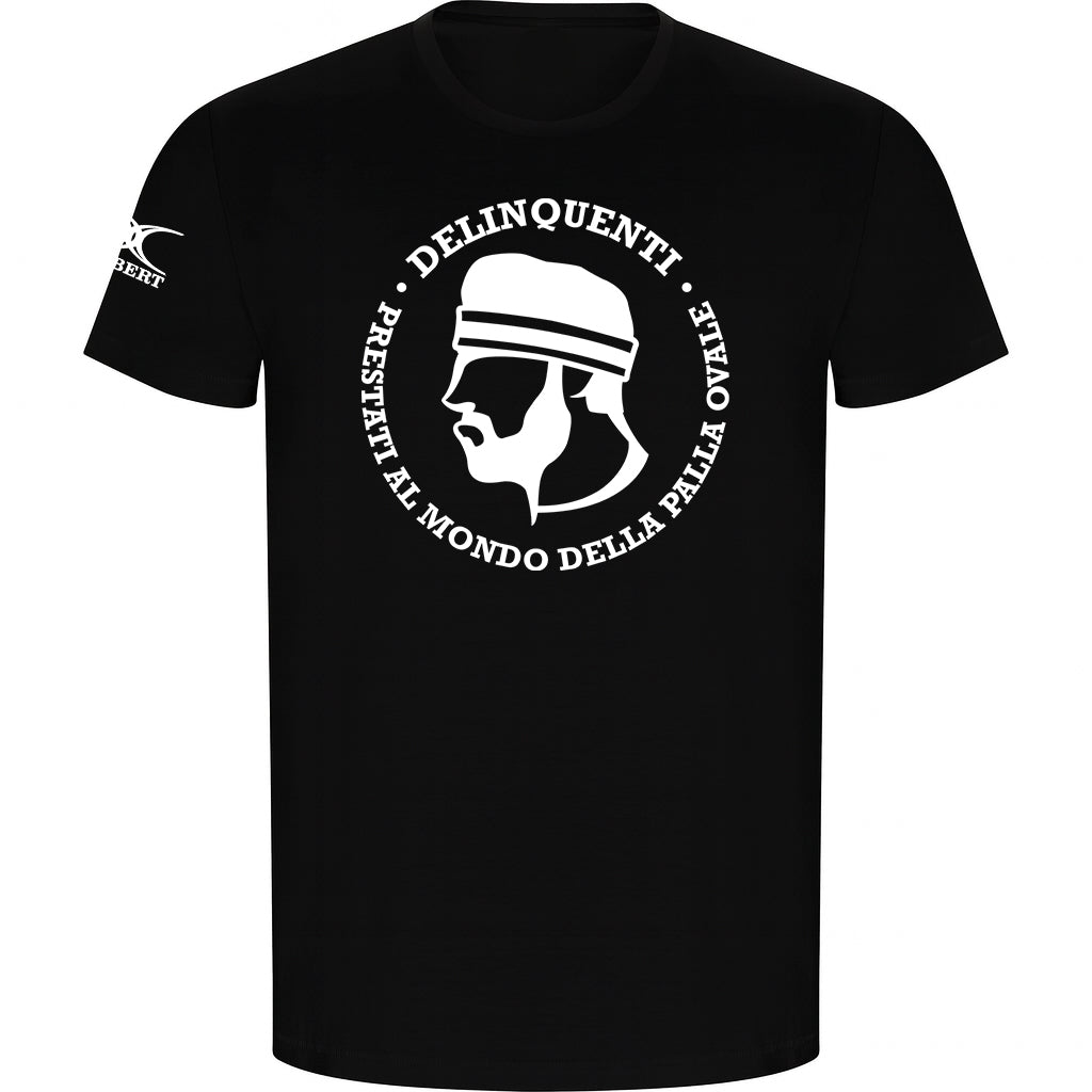 Tshirt Gilbert x Delinquenti Ovali - BLACK WHITE