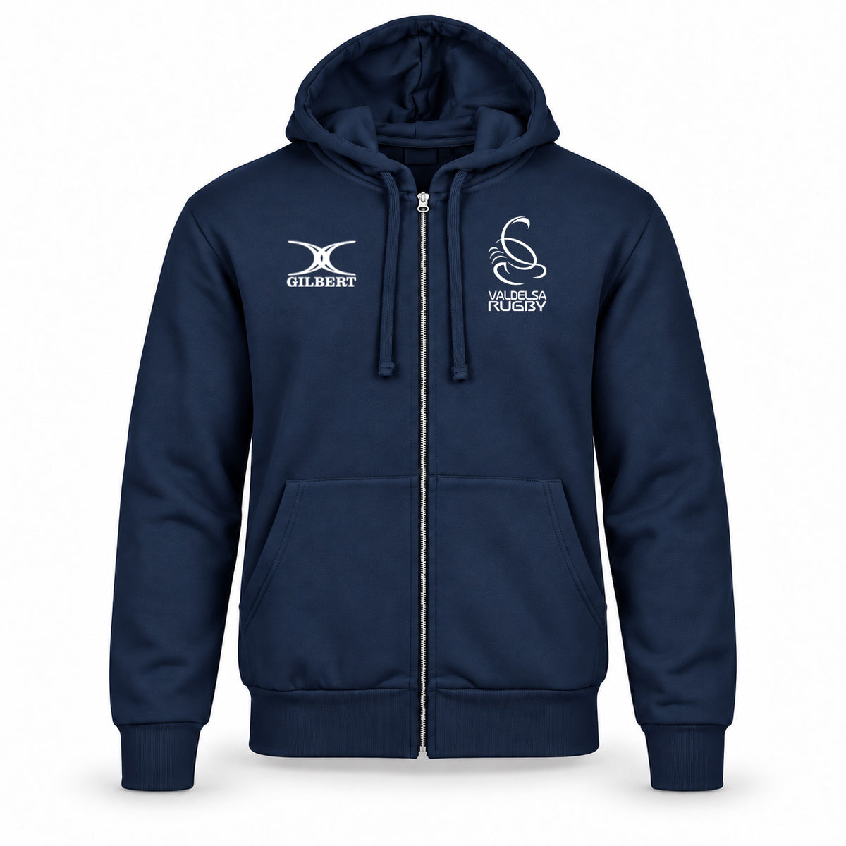 FELPA INVERNALE CON ZIP VALDELSA RUGBY NAVY