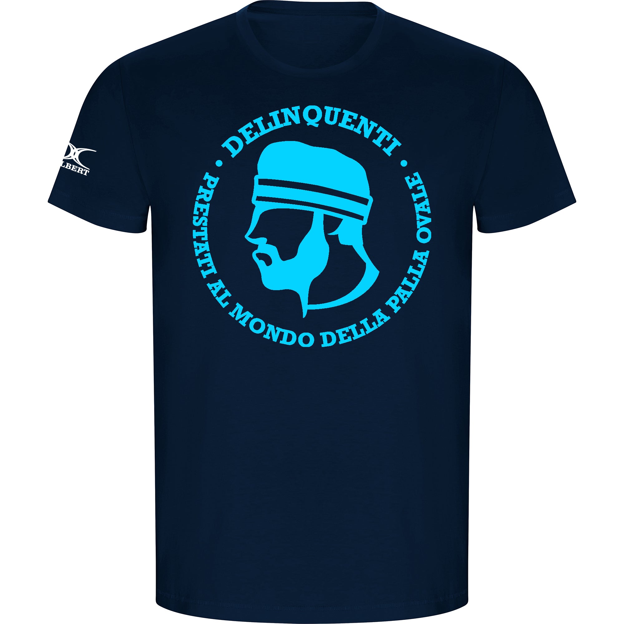 Tshirt Gilbert x Delinquenti Ovali - NAVY LIGHT BLUE